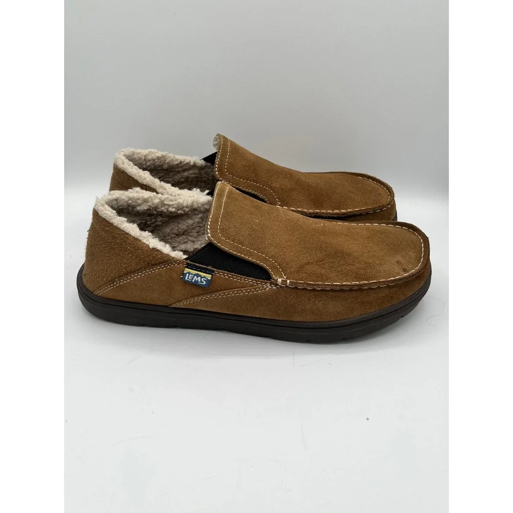 Lems Drifter Fur Men 10 Brown Suede Barefoot Slip On Shoes LM220401 Cozy Cabin